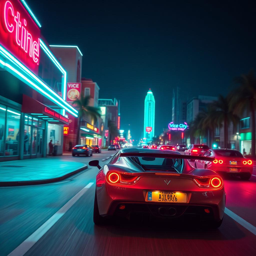 GTA 6 countdown — neon city night drive