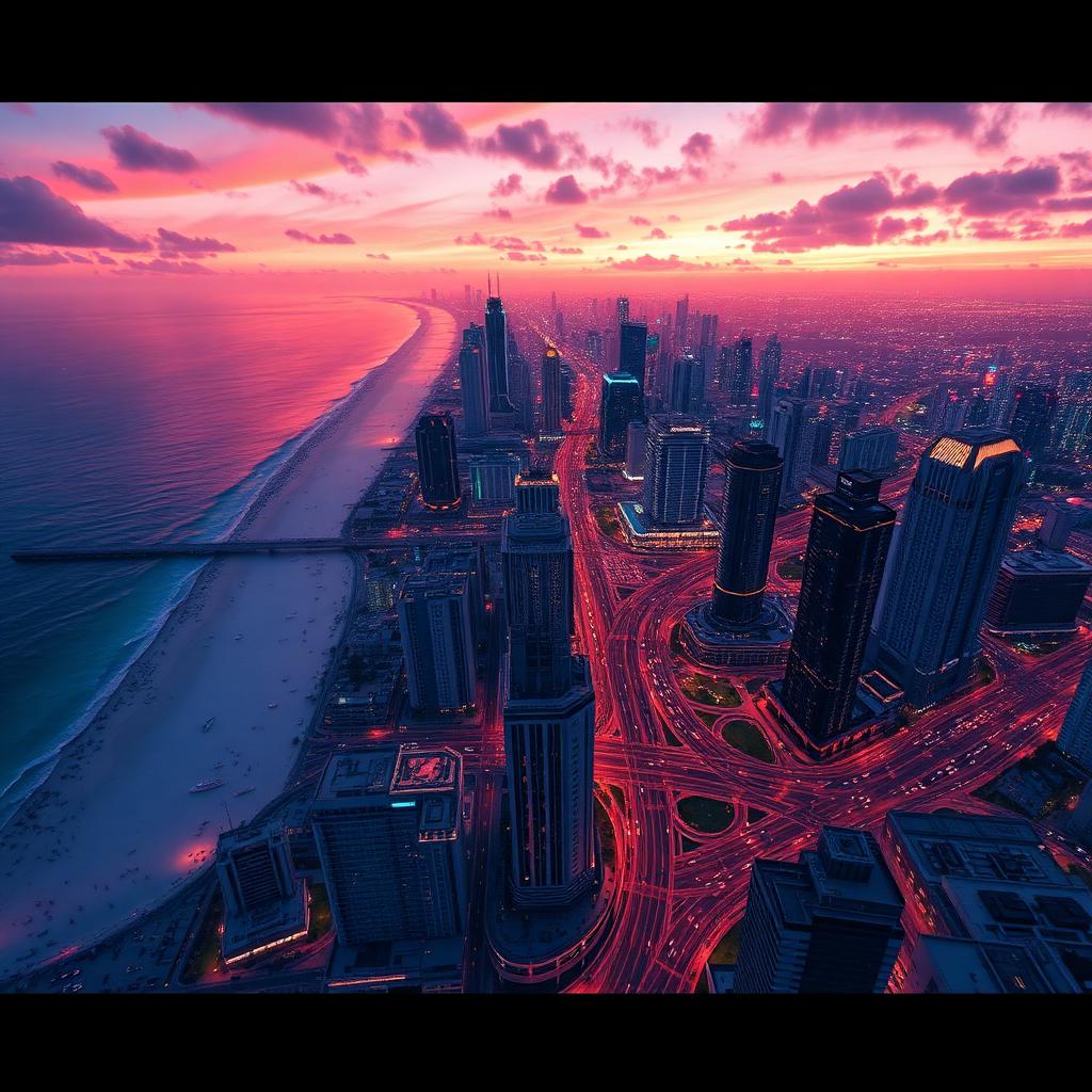 GTA 6 countdown — aerial view of the open world